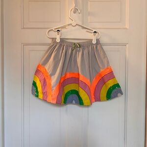 Boden Mini Sequined Skirt with Multicolor Design